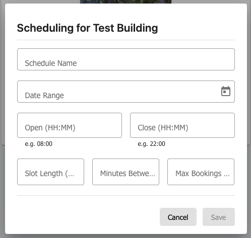 Create Reservation Schedule